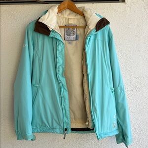 Burton Women's Aqua and Cream Ski Jacket